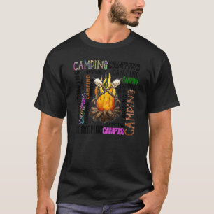 Camping Typografie Happy Camper Camping Life Camp T-Shirt