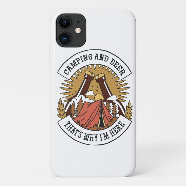 Camping und Bier Case-Mate iPhone Hülle (Rückseite)