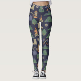 Camping- und Freiluftkampfgeräte Gemustert Leggings