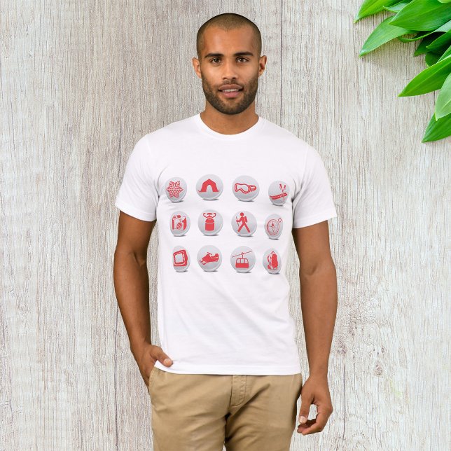 Camping und Skifahrer T - Shirt (Von Creator hochgeladen)