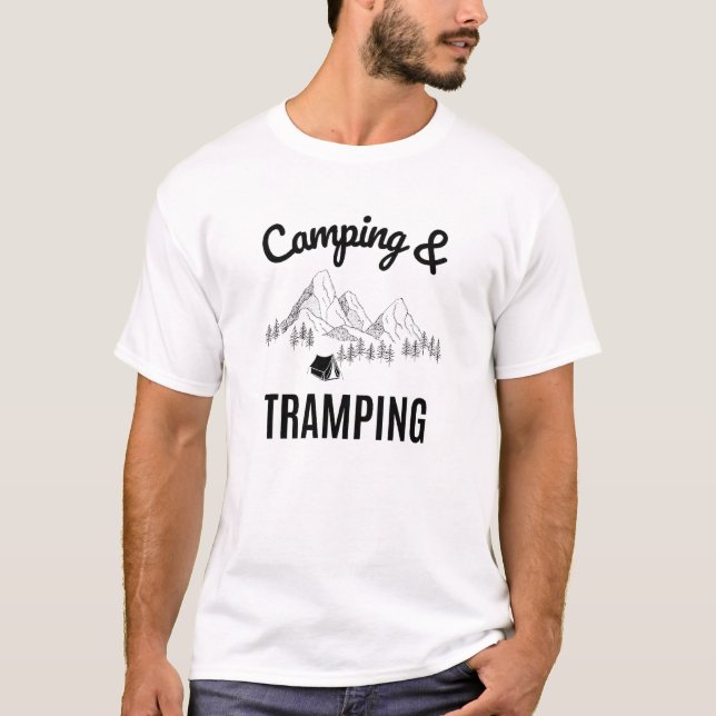 Camping und Trampen T-Shirt (Vorderseite)
