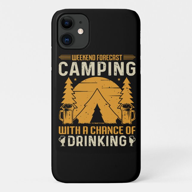 Camping und Trinken Case-Mate iPhone Hülle (Rückseite)