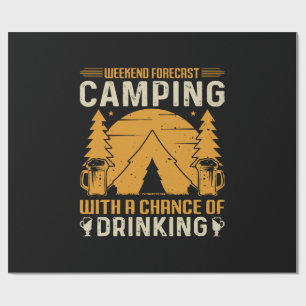 Camping und Trinken Geschenkpapier