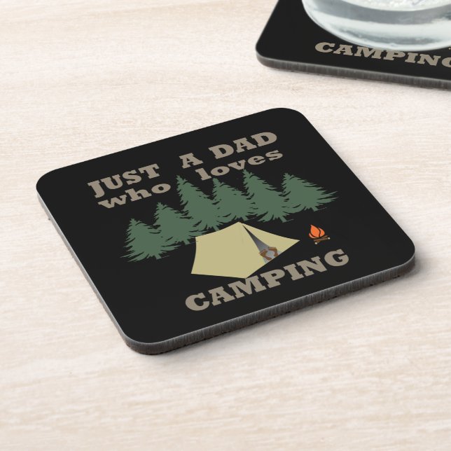 Camping und Wanderdad Getränkeuntersetzer (Linke Seite)