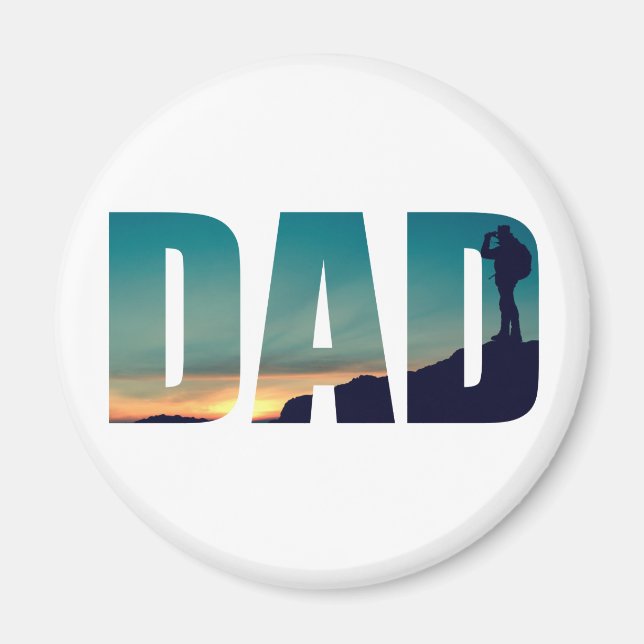 Camping- und Wandervater Magnet (Vorne)