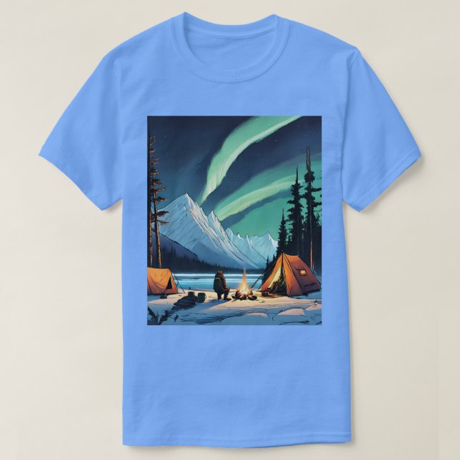 Camping unter dem Orora borealis TShirt (Design vorne)