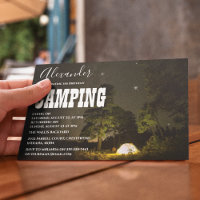 Camping unter der Night Sky Geburtstagseinladung