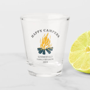 Camping Urlaub Familienreise Happy Campers Custom Schnapsglas