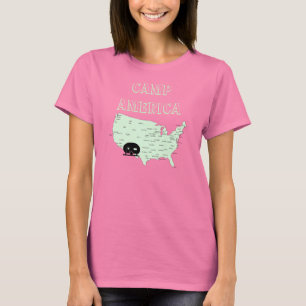 Camping USA Map RVing Camp America T - Shirt