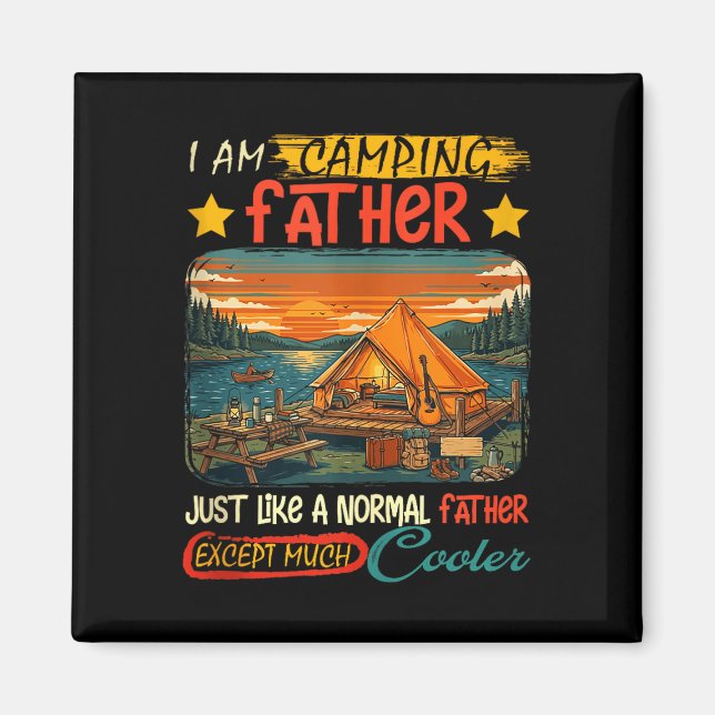 Camping Vater Definition viel cooler Vatertag Magnet (Vorne)