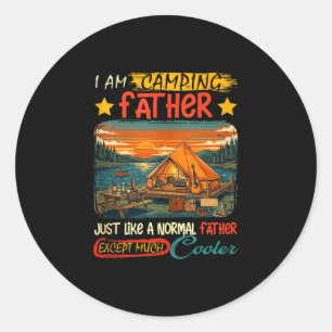Camping-Vater-Definition viel cooler Vatertag Runder Aufkleber