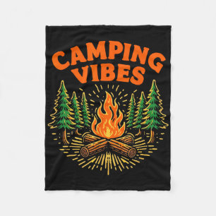 Camping-Vibes Naturliebhaber Camper Fleecedecke