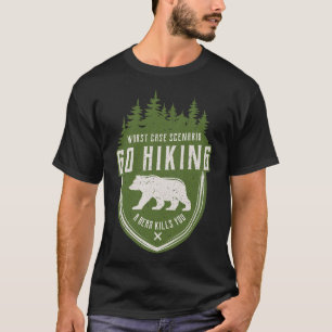 Camping Vintage Geh Wandern Spaß Sommer Bergsteige T-Shirt