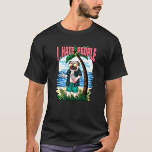Camping & Vintage Wandern I Mops I Hasse Menschen T-Shirt