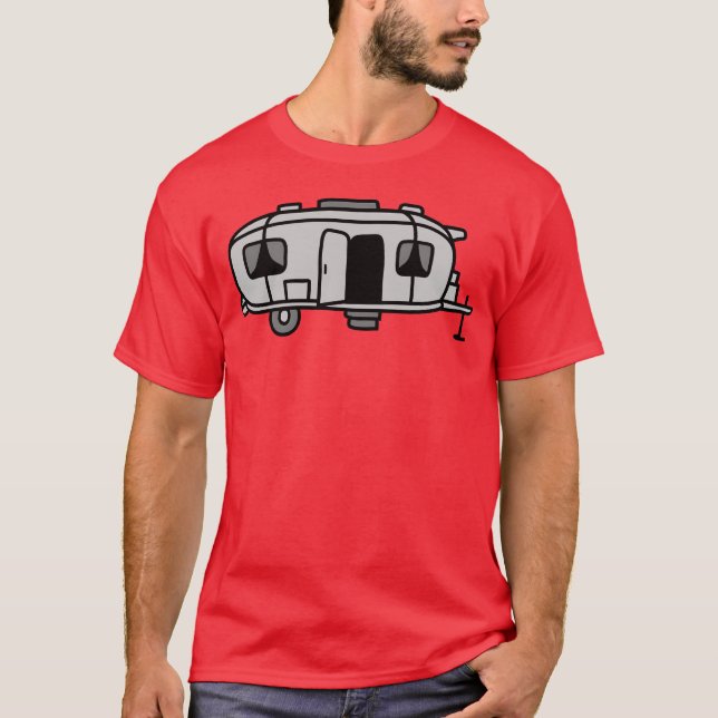 Camping-Wagen Cartoon-Design-Geschenk T-Shirt (Vorderseite)