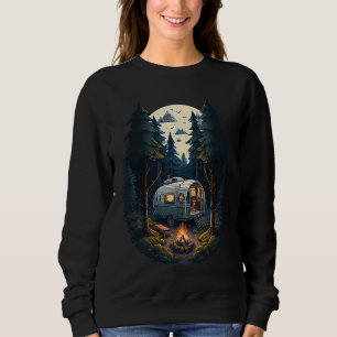 Camping Wald Urlaub WoMo Wohnwagen Natur Zelt C Sweatshirt