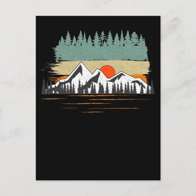 Camping Waldgebirge Naturwandern Postkarte (Vorderseite)