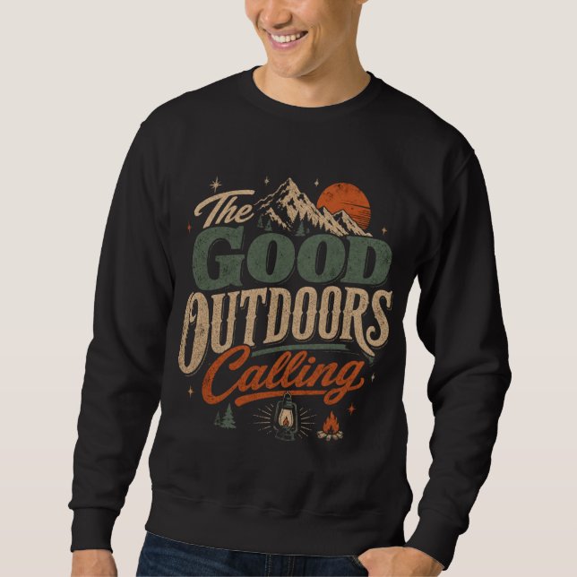 Camping-Wander-Abenteuer-Shirt für Männer  Sweatshirt (Vorderseite)