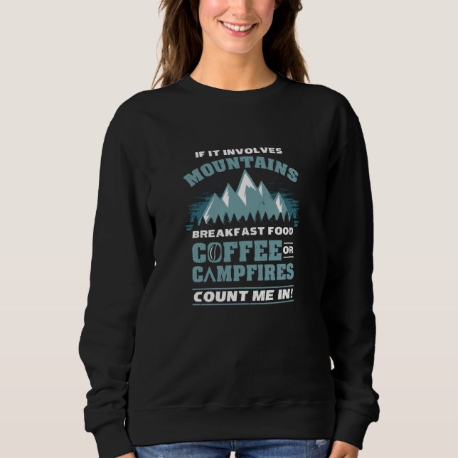 Camping-Wanderkaffee Sweatshirt (Vorderseite)