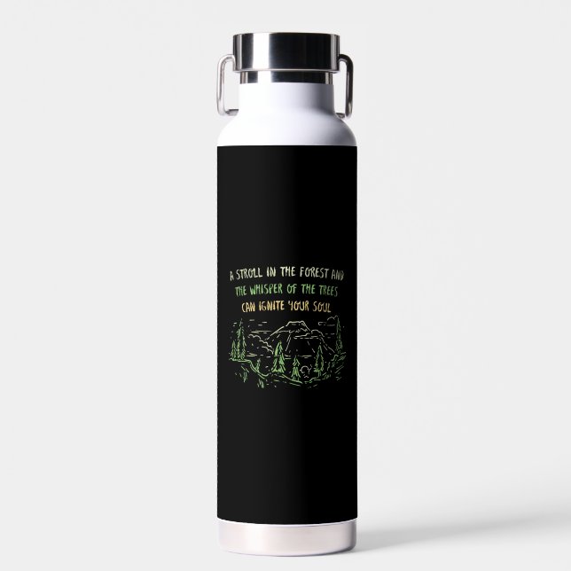 Camping Wandern Gebirge Geschenk Trinkflasche (Vorne)