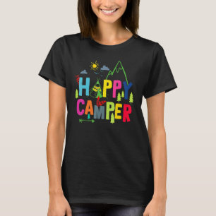 Camping Wandern Moderner Glückscamper T-Shirt