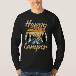 Camping Wandern Moderner Glückscamper T-Shirt