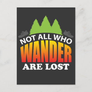 Camping Wandern Postkarte