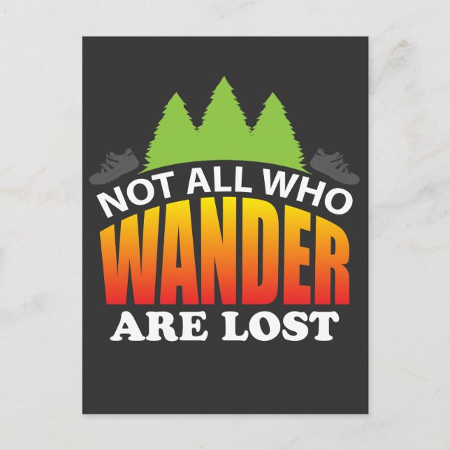 Camping Wandern Postkarte (Vorderseite)