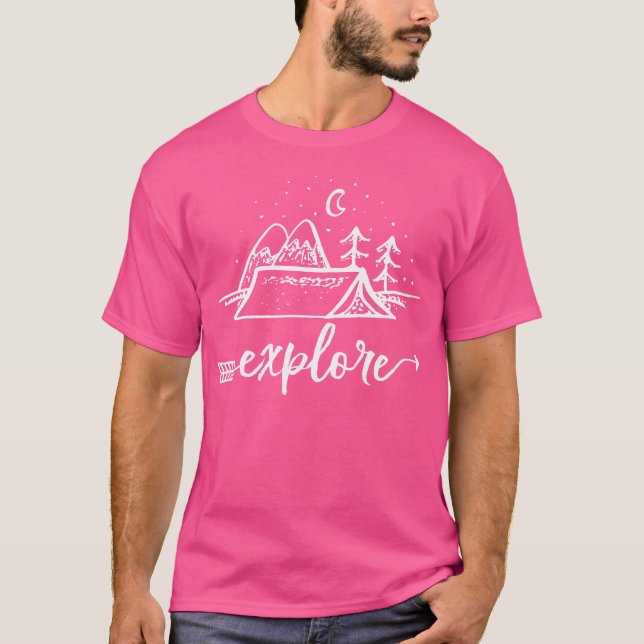 Camping Wandern Shirt Entdeckungsreise zur Alp Pio (Vorderseite)