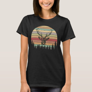 Camping Wandern Wald Berge Hirsche Wildnis Anz T-Shirt