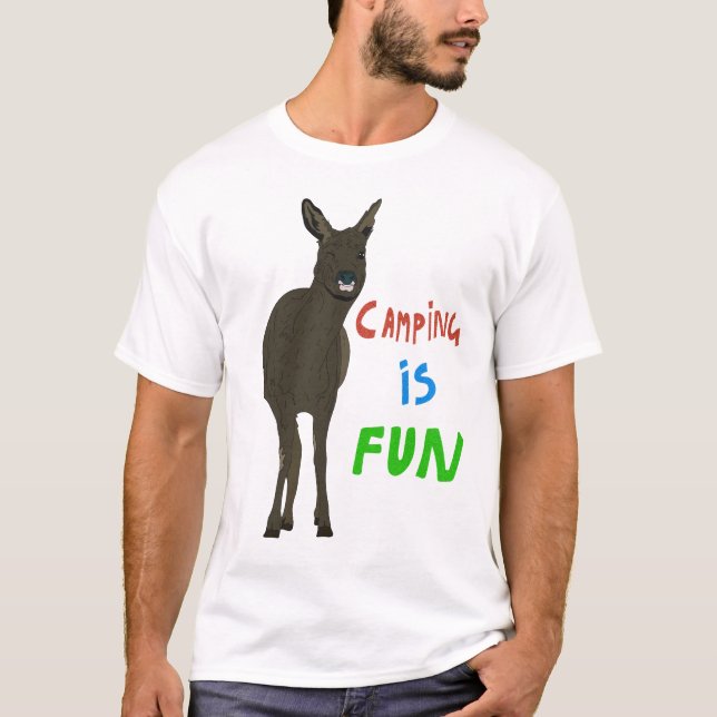 Camping Wandern Wald Kunst T-Shirt (Vorderseite)