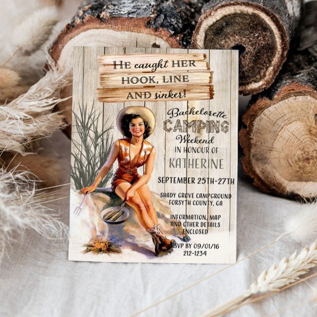 Camping Weekend Bachelorette Einladung (Von Creator hochgeladen)