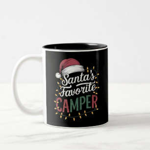 Camping Weihnachten Santas Lieblingscamper-Geschen Zweifarbige Tasse