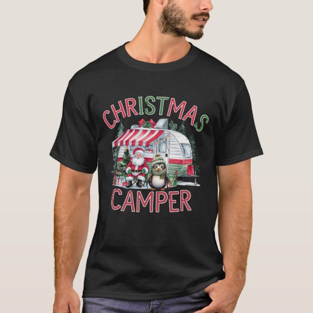 Camping Weihnachten Thema für Camper T-Shirt (Vorderseite)