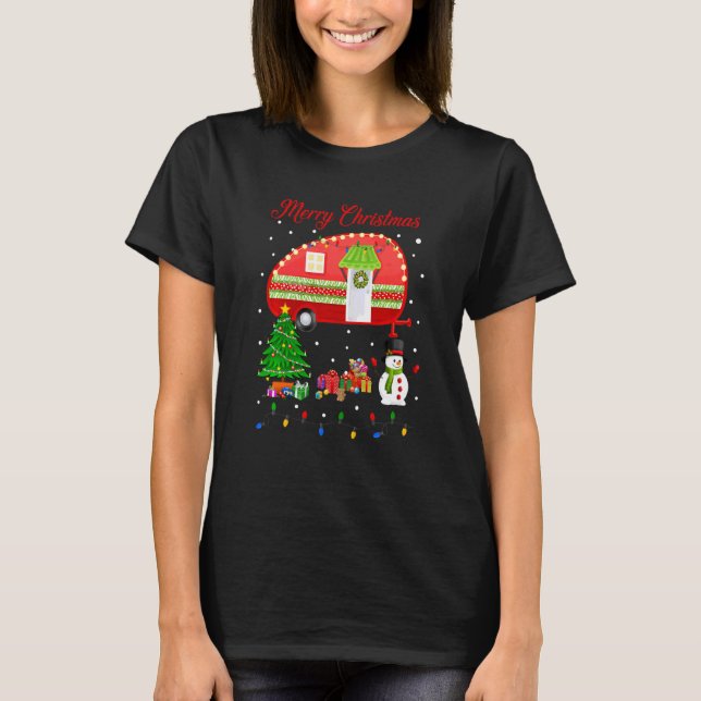 Camping Weihnachts-glückliche Camper Xmas Camp für T-Shirt (Vorderseite)