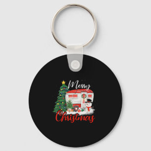 Camping Weihnachtsbaum Shirt Lights Geschenk Campi Schlüsselanhänger