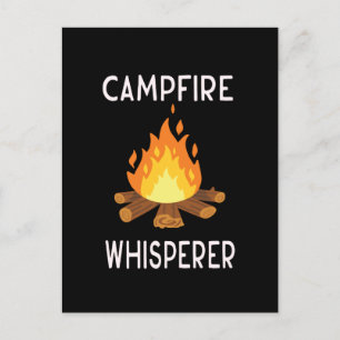 Camping - Whisperer am Campfire Postkarte