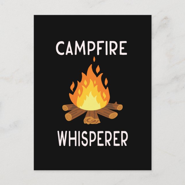 Camping - Whisperer am Campfire Postkarte (Vorderseite)
