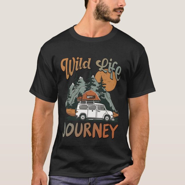 Camping Wild Life Journey retro T-Shirt (Vorderseite)