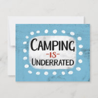 Camping wird Grußkarte unterbewertet