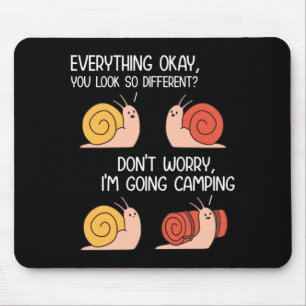 Camping-Witze Schnecken Wander-Witze lustig Mousepad