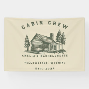 Camping-Wochenende-Junggesellinnen-Abschiedsparty Banner