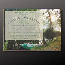 Camping-Wochenende Karte Einladung