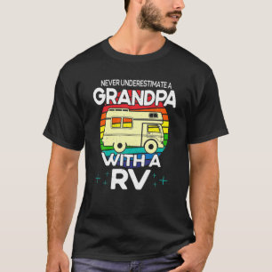 Camping-Wohnmobil-Familie Retro Vintage Opa T-Shirt