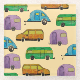 Camping-Wohnwagen Glasuntersetzer