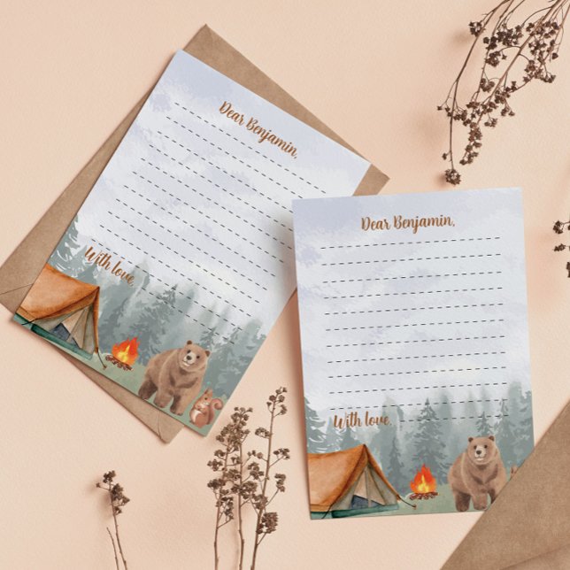 Camping Woodland Time Capsule Note Card Dankeskarte (Von Creator hochgeladen)