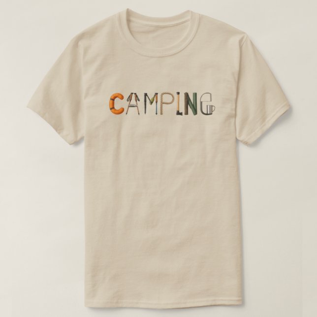 Camping Word T-Shirt (Design vorne)