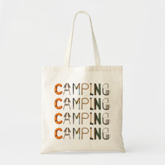 Camping Word Tragetasche