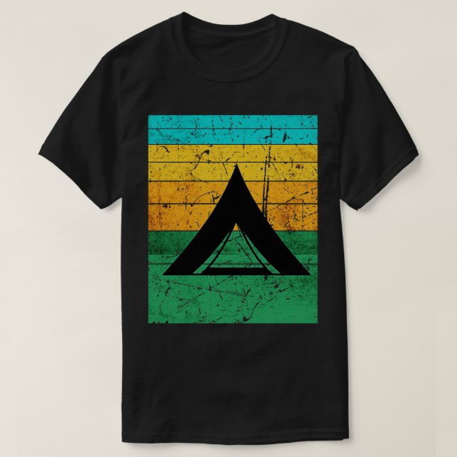 Camping Zelt Camping Retro 2 T-Shirt (Design vorne)