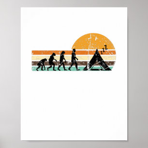 Camping Zelt Camping Retro Poster